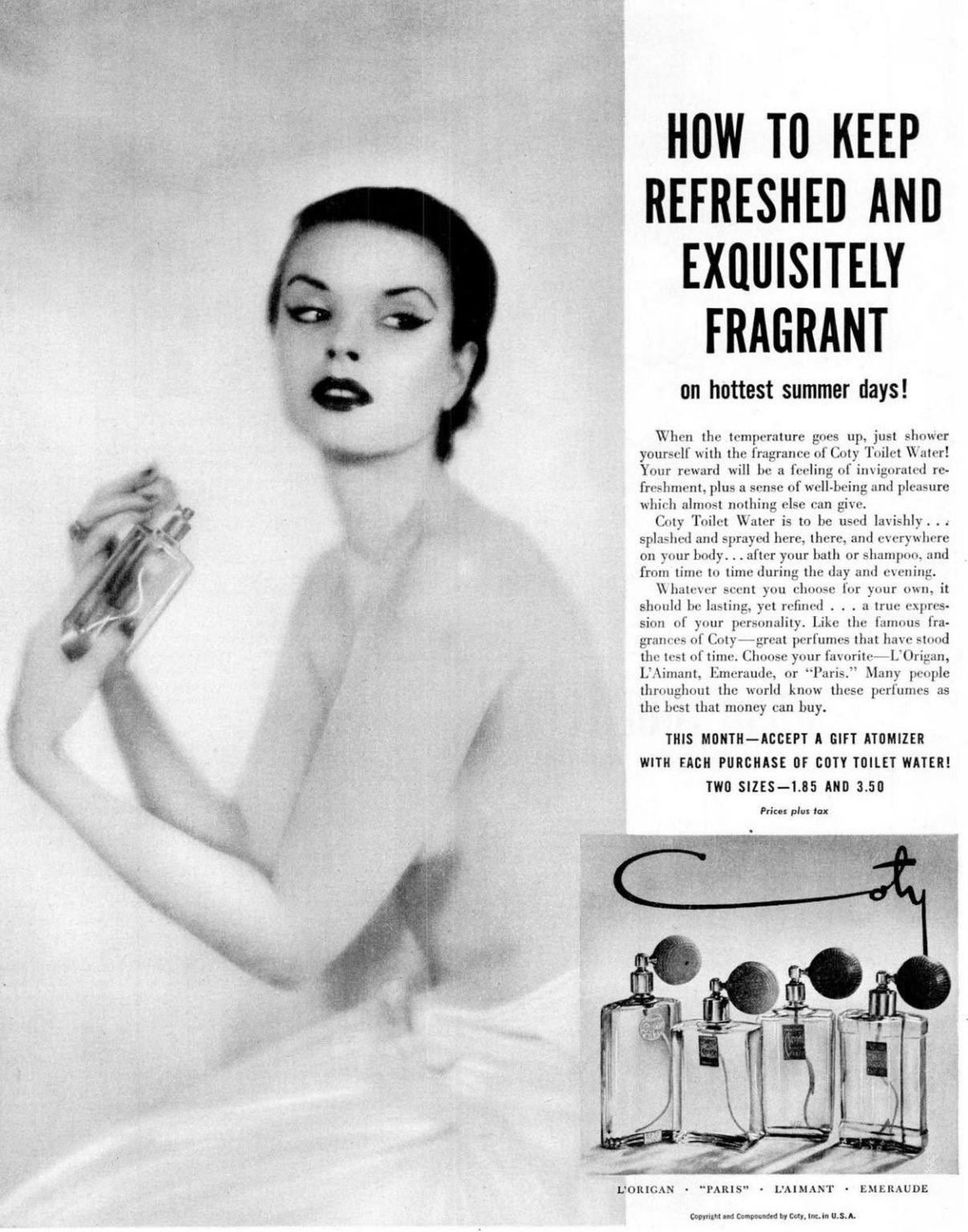 Perfumes from the 1950s included timeless classic fragrances that