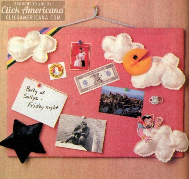 Craft howto Make a bulletin board for your bedroom (1983) Click