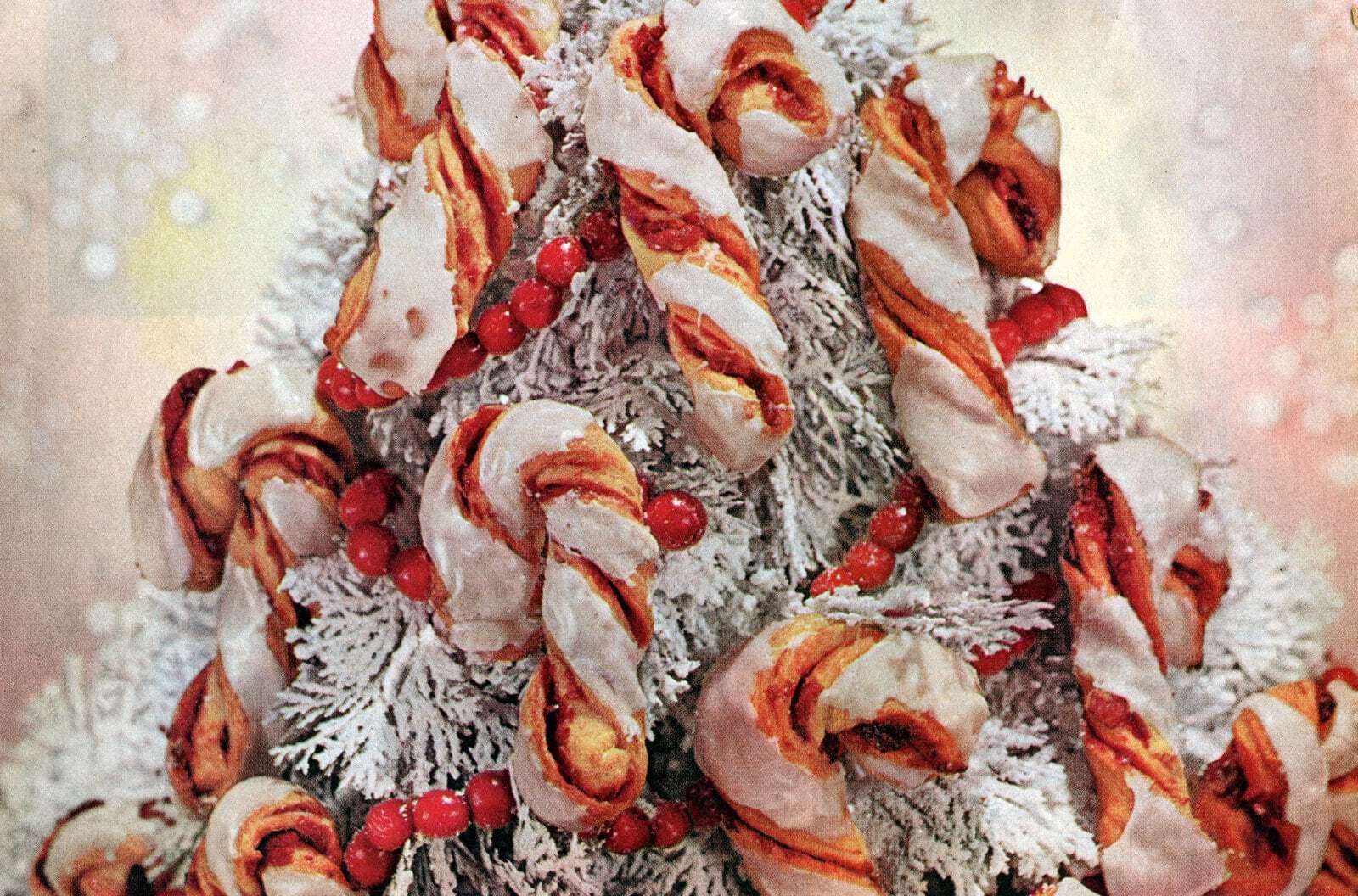 Christmas cane cookie buns