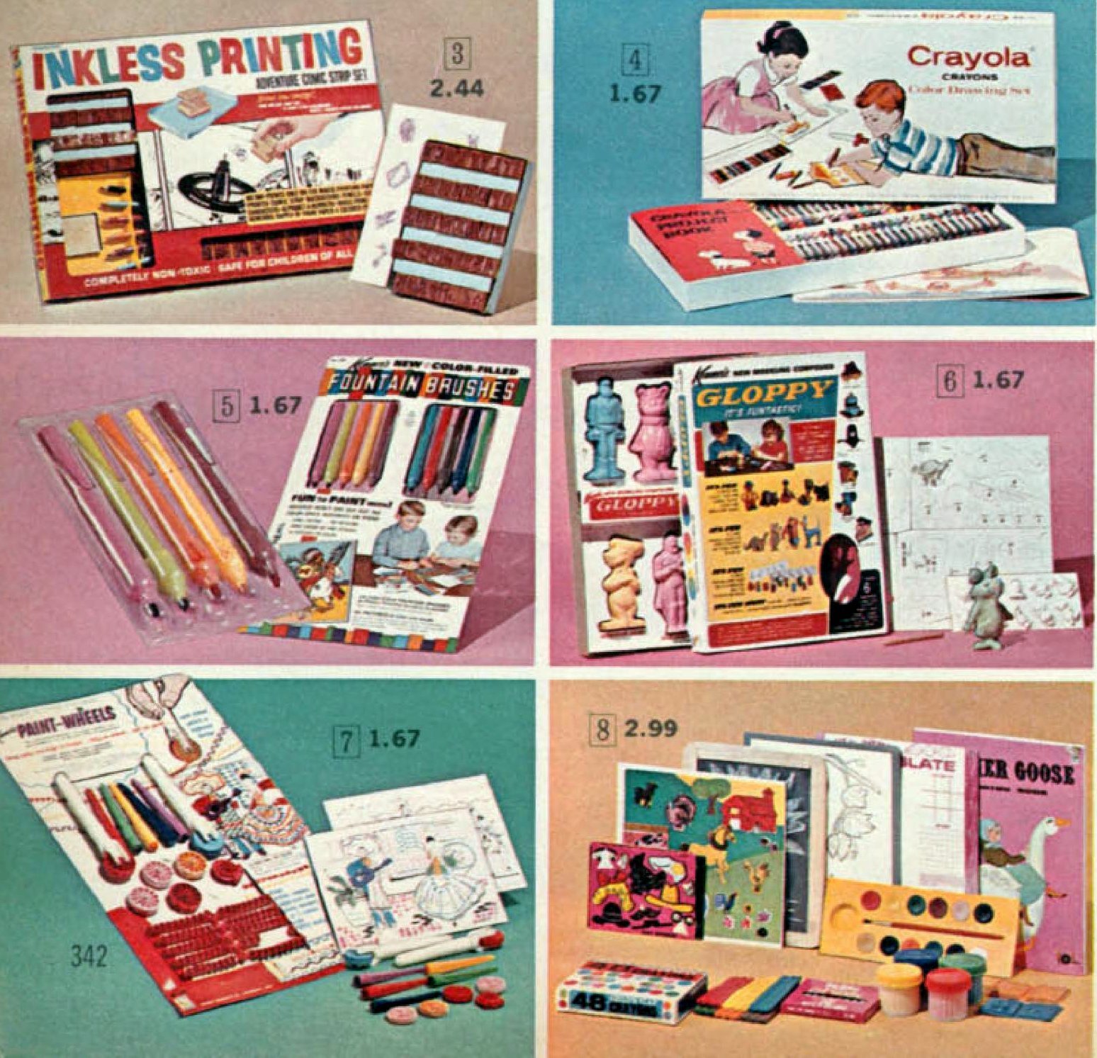 Creative crafty toys for kids (1967) via ClickAmericana com