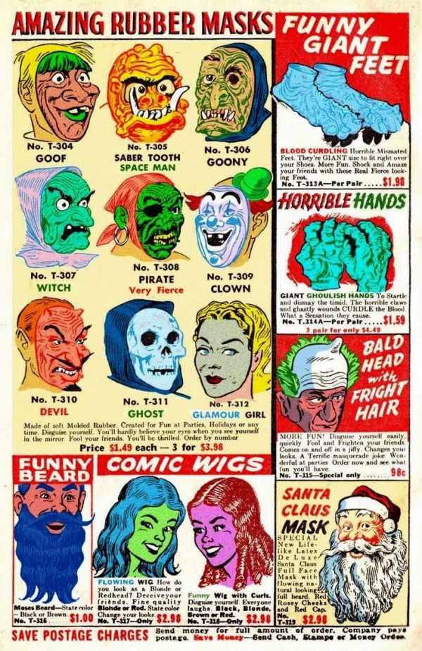 These vintage Halloween masks & costumes may seem weird now, but were