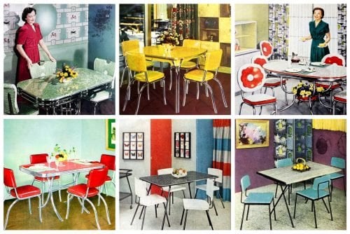 Cute and compact vintage dinettes from the 40s-50s