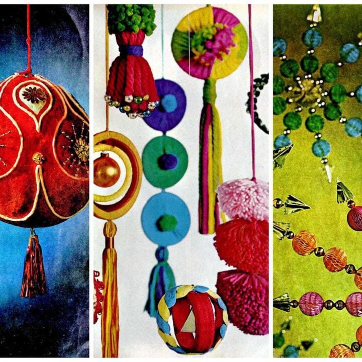 Cute vintage Christmas crafts made with everyday items (1966)