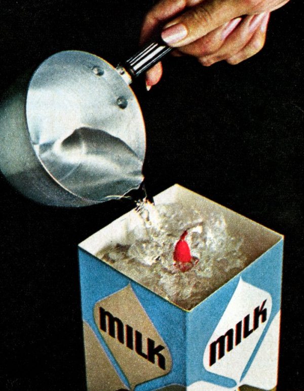 DIY milk carton candle howto Easy retro craft made with ice & wax Click Americana