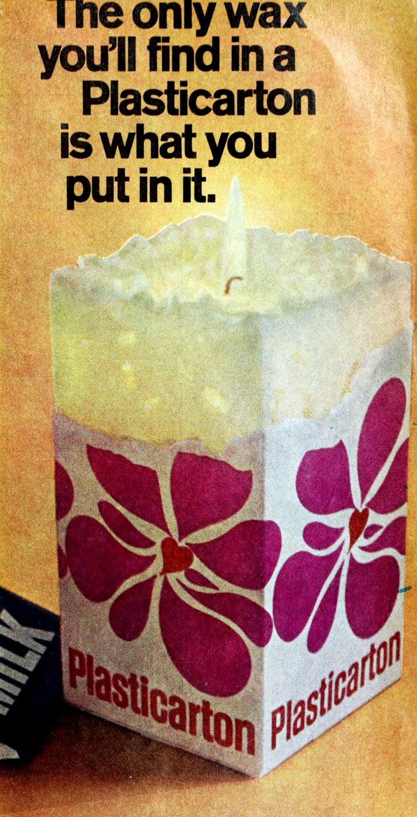 DIY milk carton candle