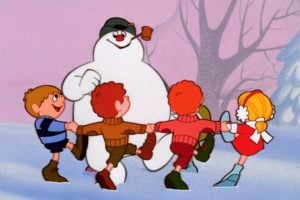 Dancing around Frosty the Snowman