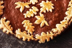 Dark and delicious pumpkin pies with brown sugar & molasses