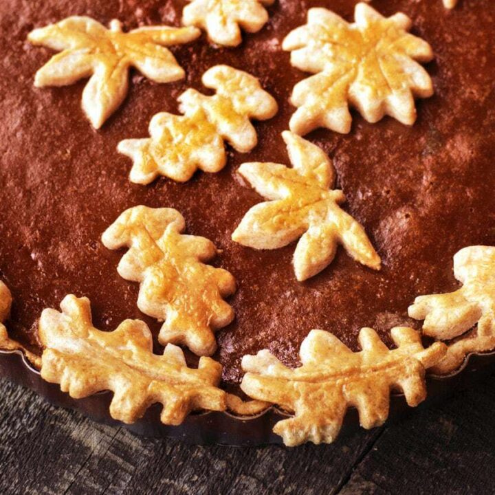 Dark and delicious pumpkin pies with brown sugar & molasses