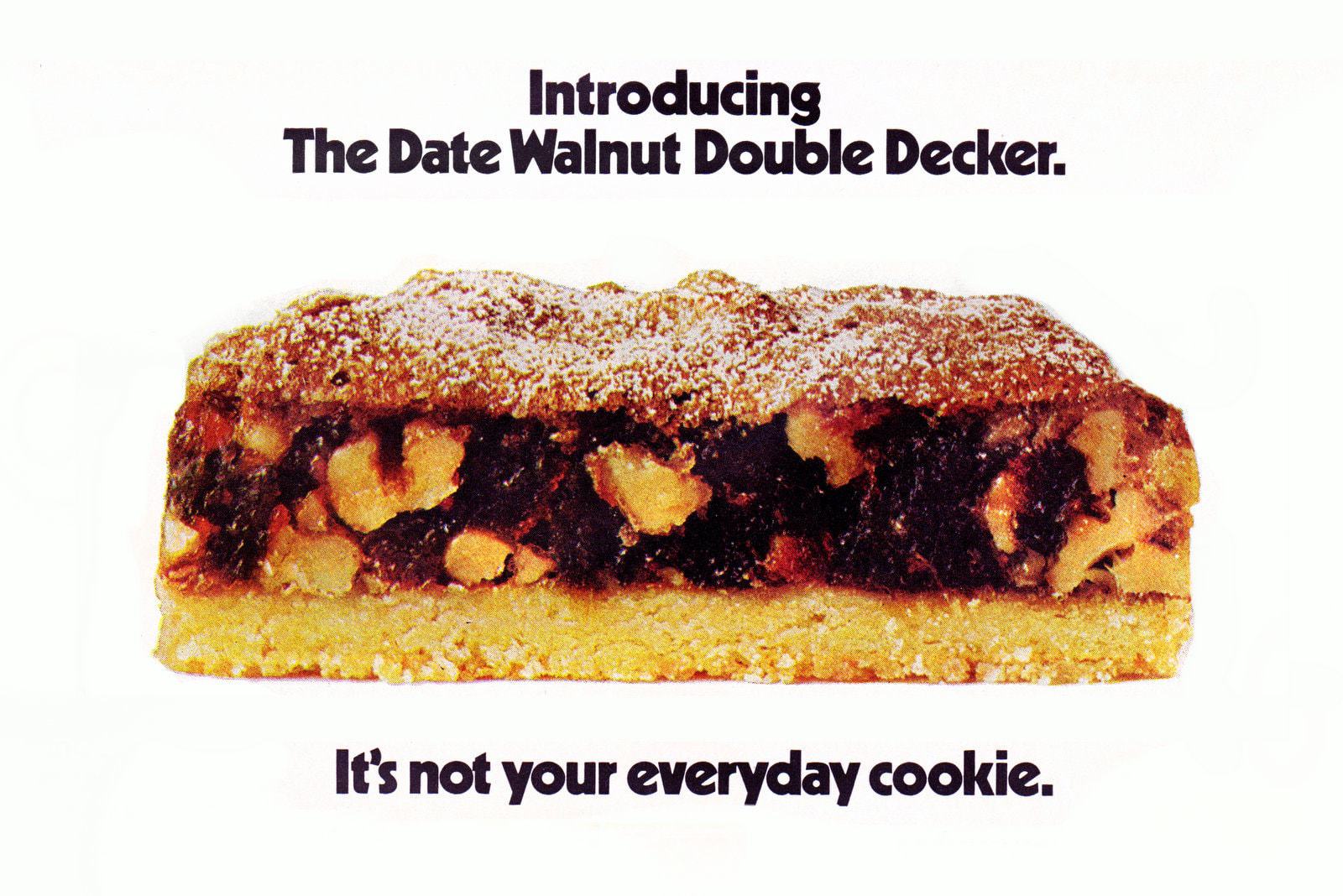 Date-walnut double decker bar cookie recipe (1972) - Click Americana