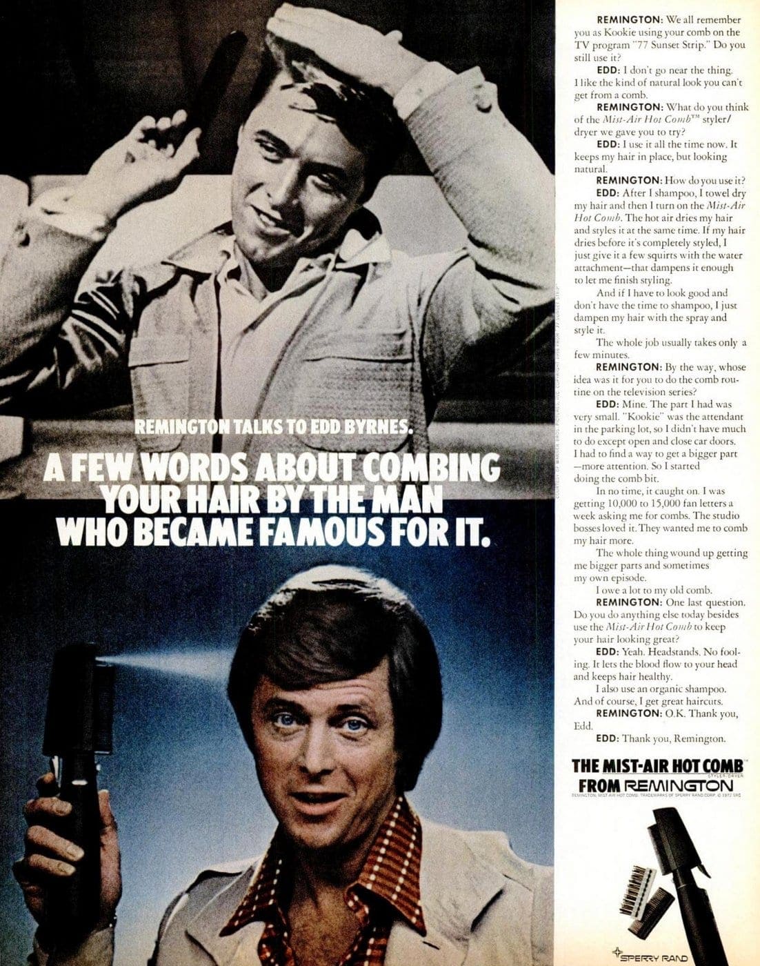 In the '70s, here's how men got their dry, soft hairstyles 2 Dec 15, 1972 Men grooming beauty fashion hair