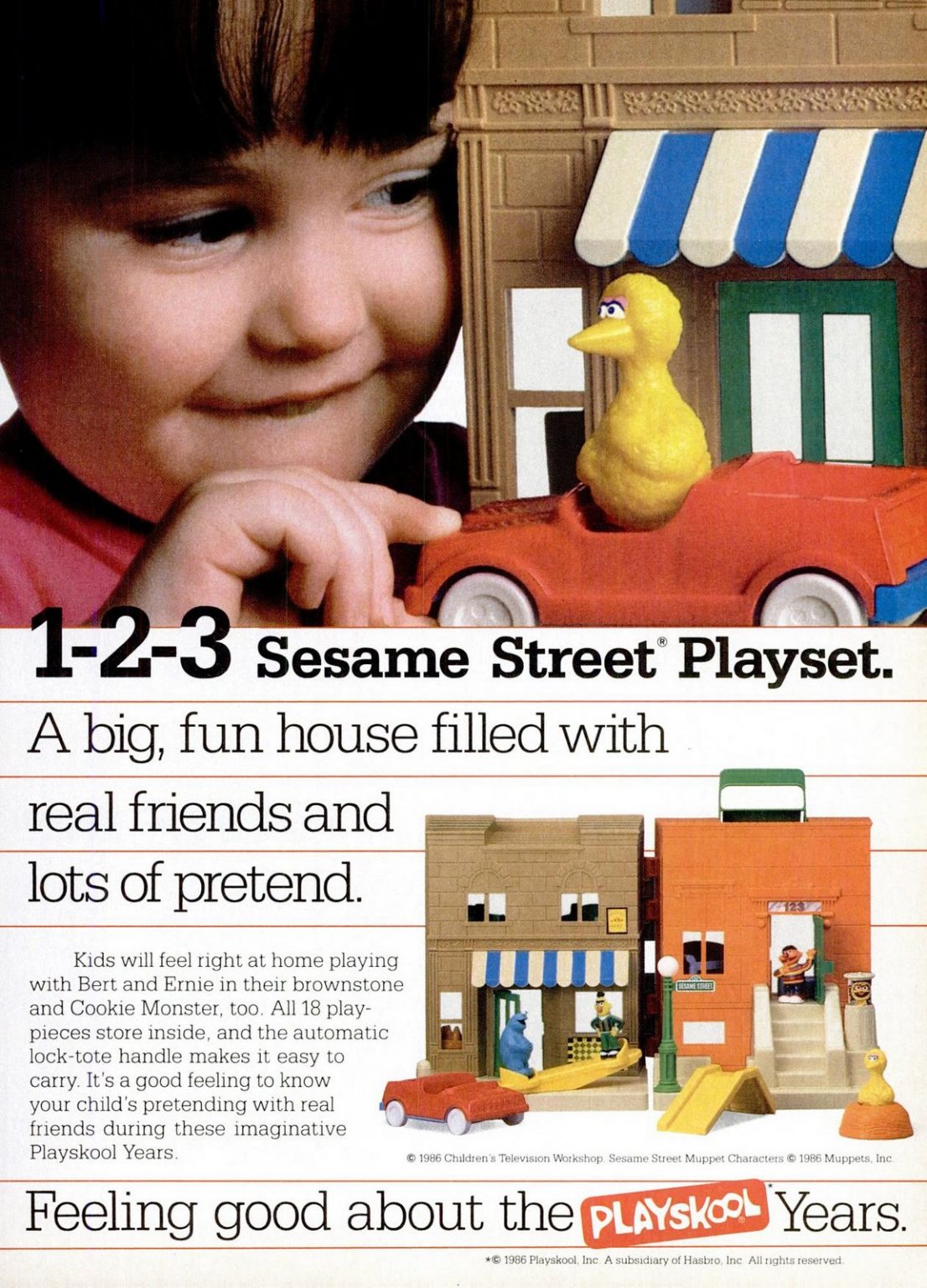 Vintage '80s Playskool toy sets Candy Land Kids, Sesame Street & Village Blocks Click Americana