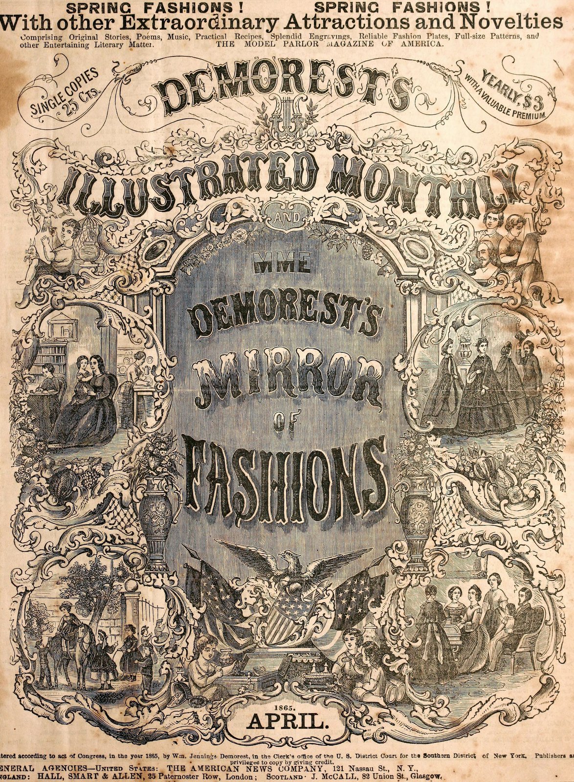 Demorest's Illustrated Monthly (April 1865) via ClickAmericana com