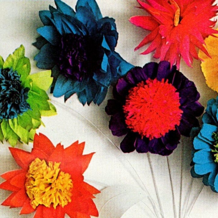 Dennison crepe paper flowers from 1967