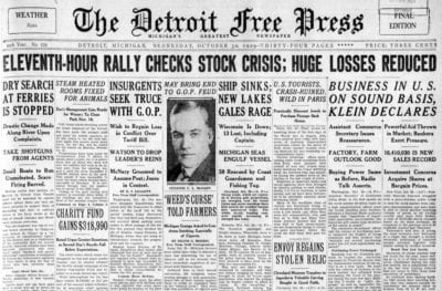 The Great Depression newspaper headlines: Turmoil &amp; uncertainty after ...