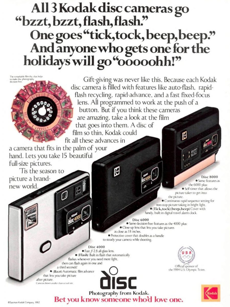 The Kodak Disc camera debuted in 1982, but couldn't live up to its
