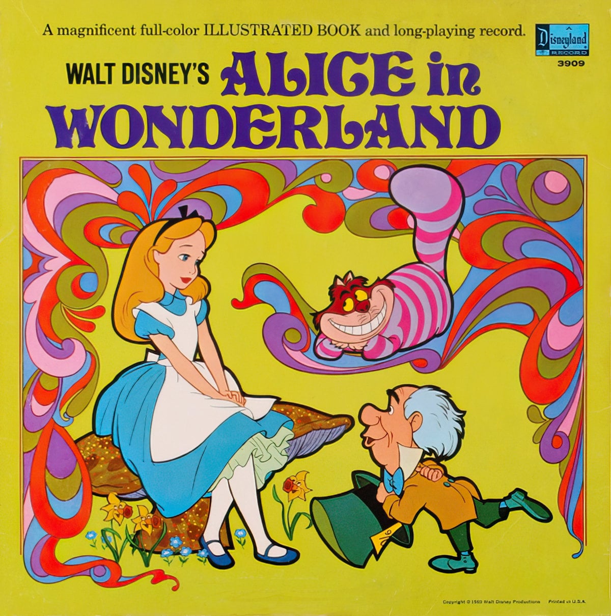 Disney Alice in Wonderland vintage book and record from the 1970s via ClickAmericana com