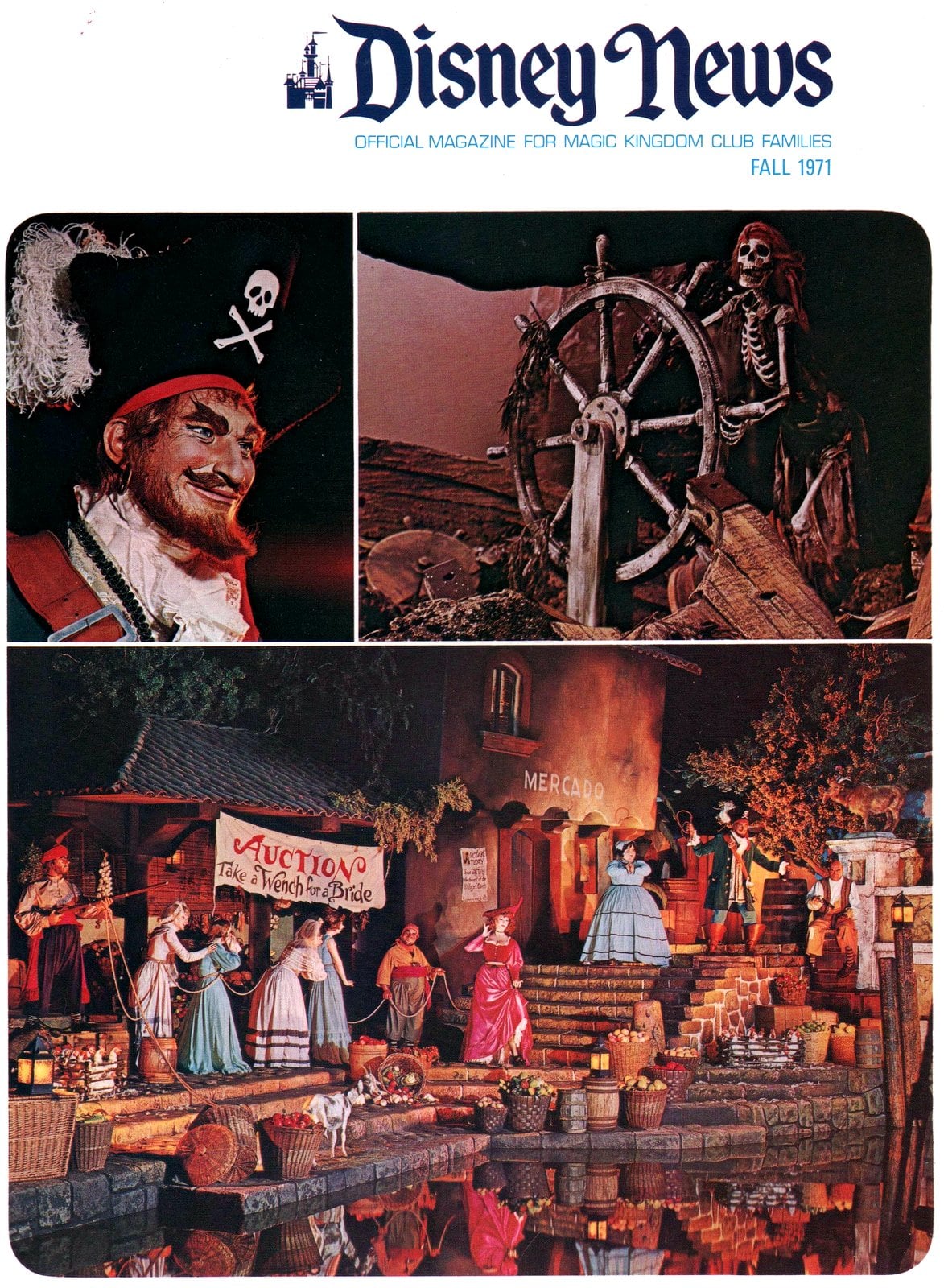 Disneyland's original Pirates of the Caribbean ride (1971) via ClickAmericana com