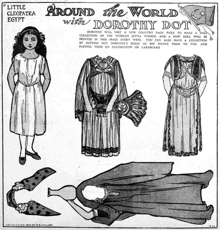6 vintage paper dolls: Around the world with Dorothy Dot (1909) - Click ...