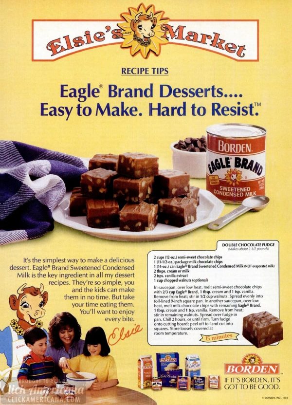How to make doublelayer chocolate fudge (1993) Click Americana
