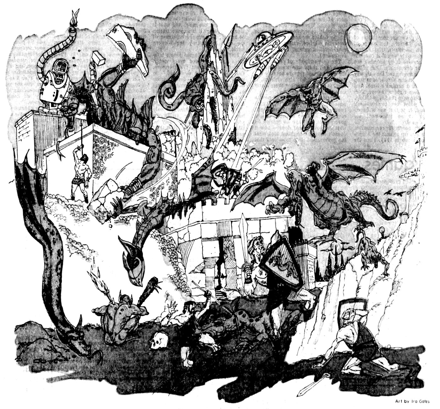 Dungeons & Dragons illustration 1977 - Pensacola News Journal