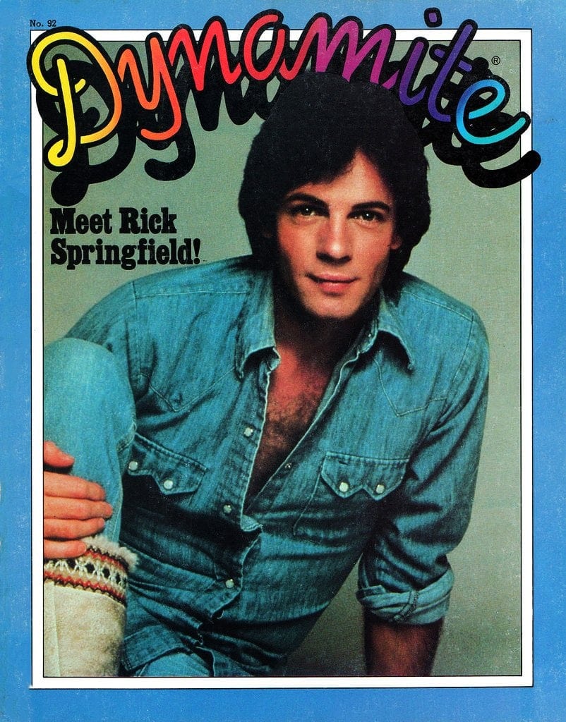 Dynamite magazine had 1970s & 1980s celebrities GenX kids loved: See 60 classic covers here! 58 Dynamite magazine cover - Rick Springfield