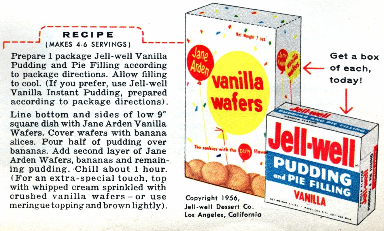 No-bake banana pudding with vanilla wafers: Retro recipe - Click Americana