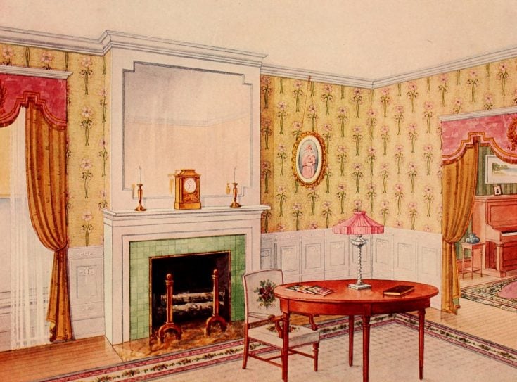 Old Edwardian wallpaper styles & home decor, plus 40 real paper samples