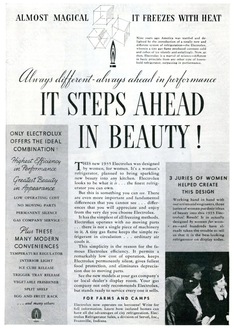 Retro refrigerators like these were the cuttingedge in the 1920s