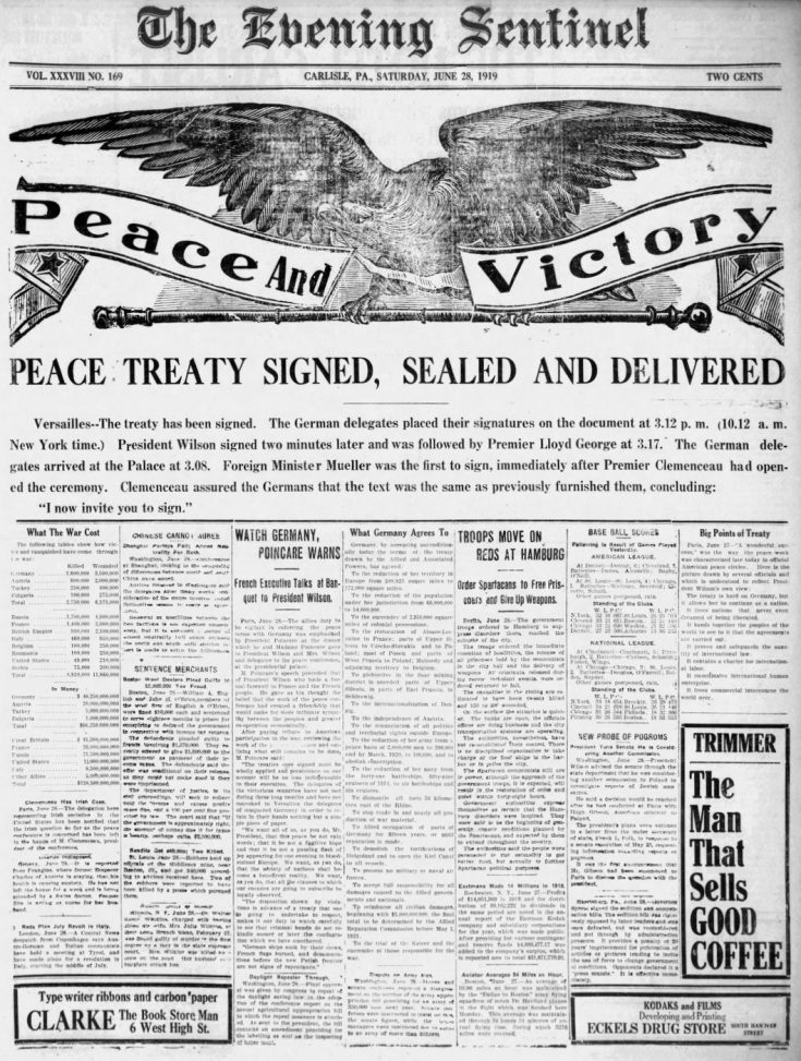 The end of WW1: Newspaper headlines from when peace was declared in ...