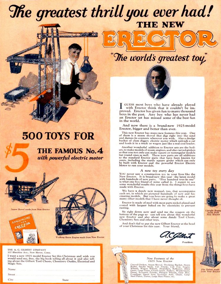 Vintage Erector Sets were toys that made toys See old sets & find out