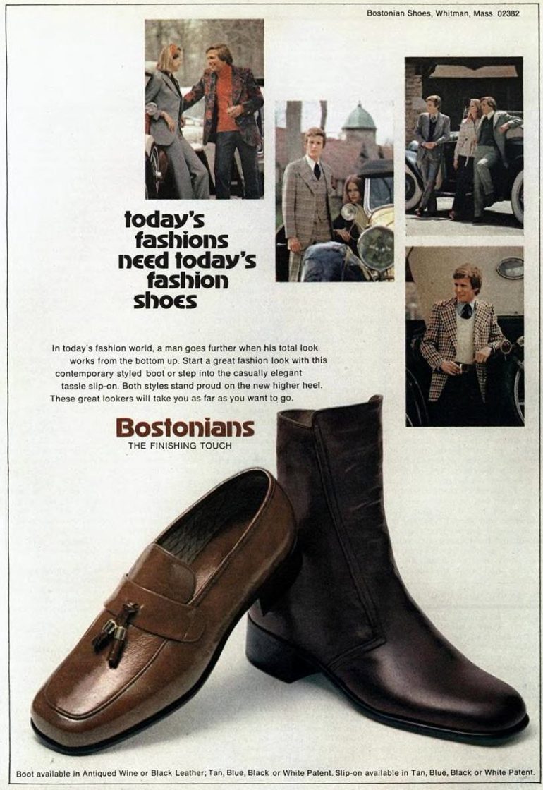 1970s men's shoes came in a variety of bold (and sometimes wild) styles