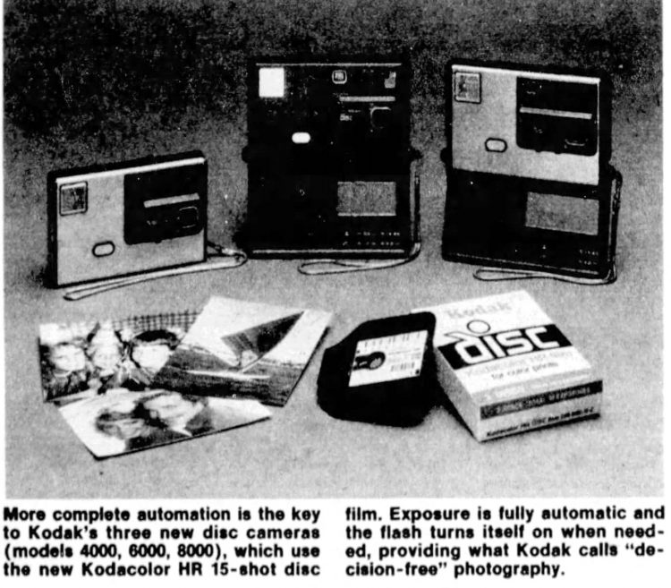 The Kodak Disc camera debuted in 1982, but couldn't live up to its