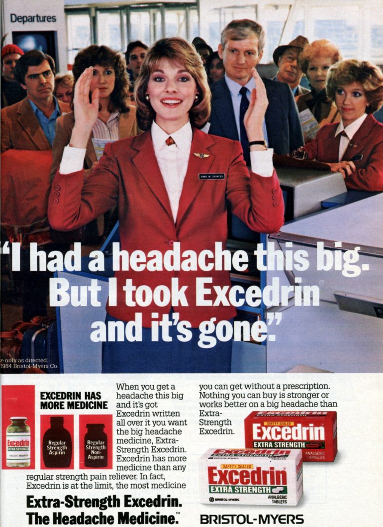 Excedrin I had a headache THIS big... (1985) Click Americana