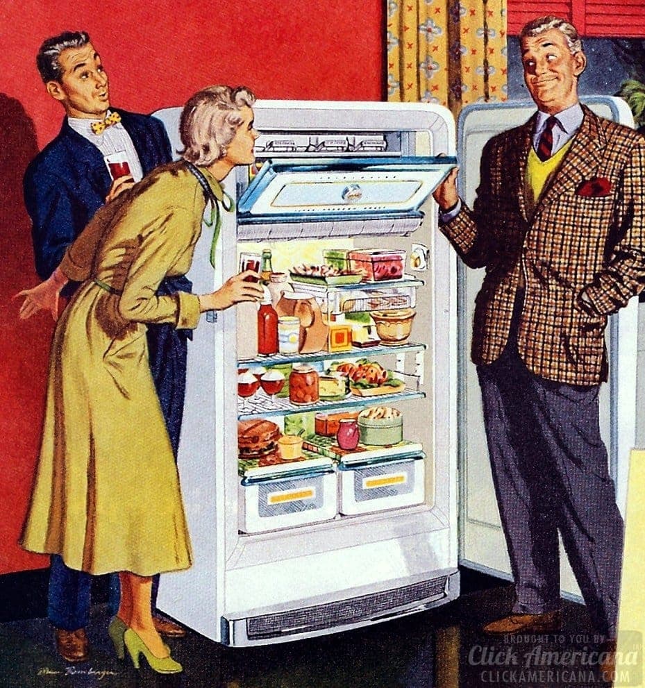 How to be a perfect '50s housewife Love your refrigerator! Click Americana