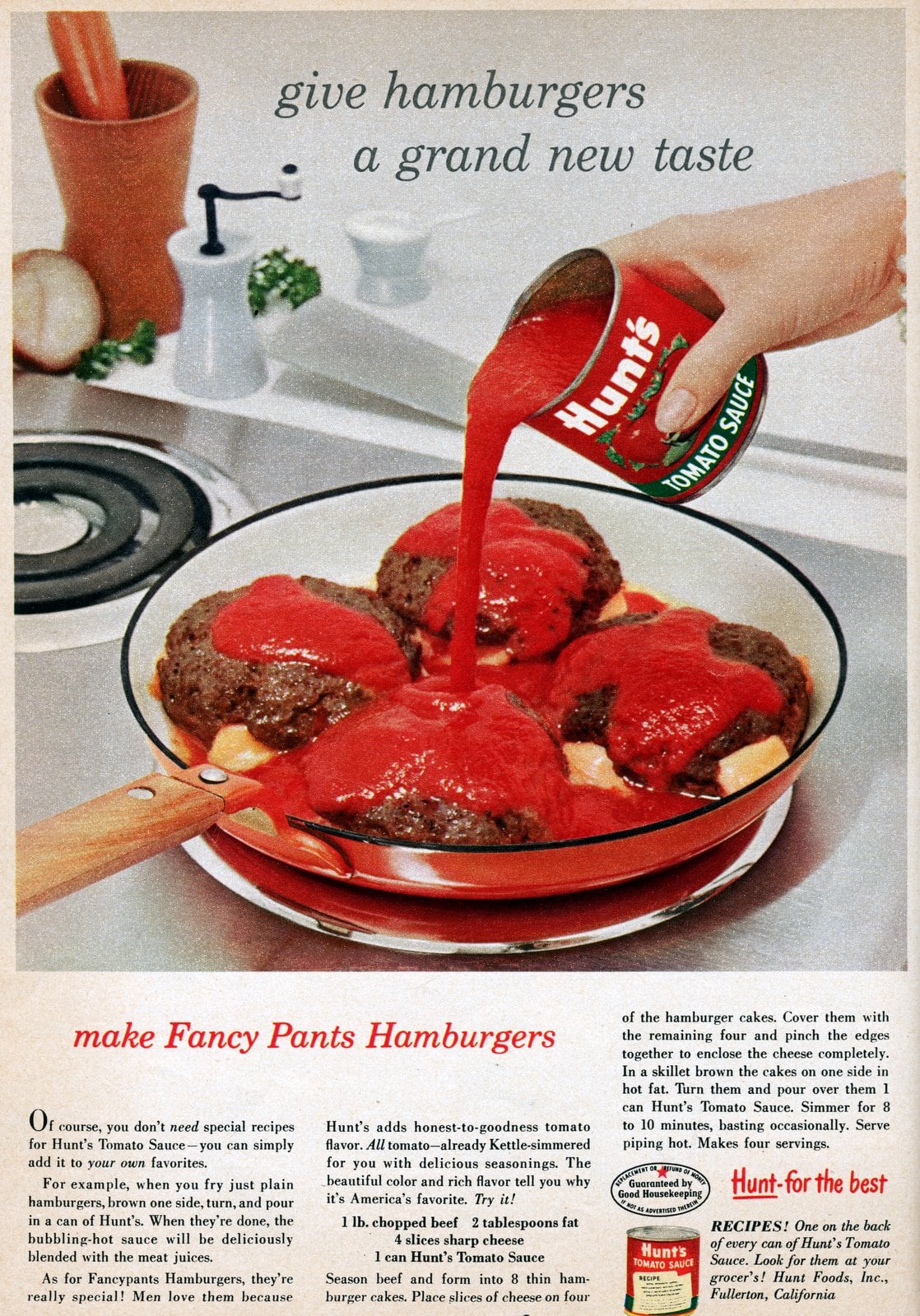 Retro burgers! Make some FancyPants hamburgers from the '50s Click