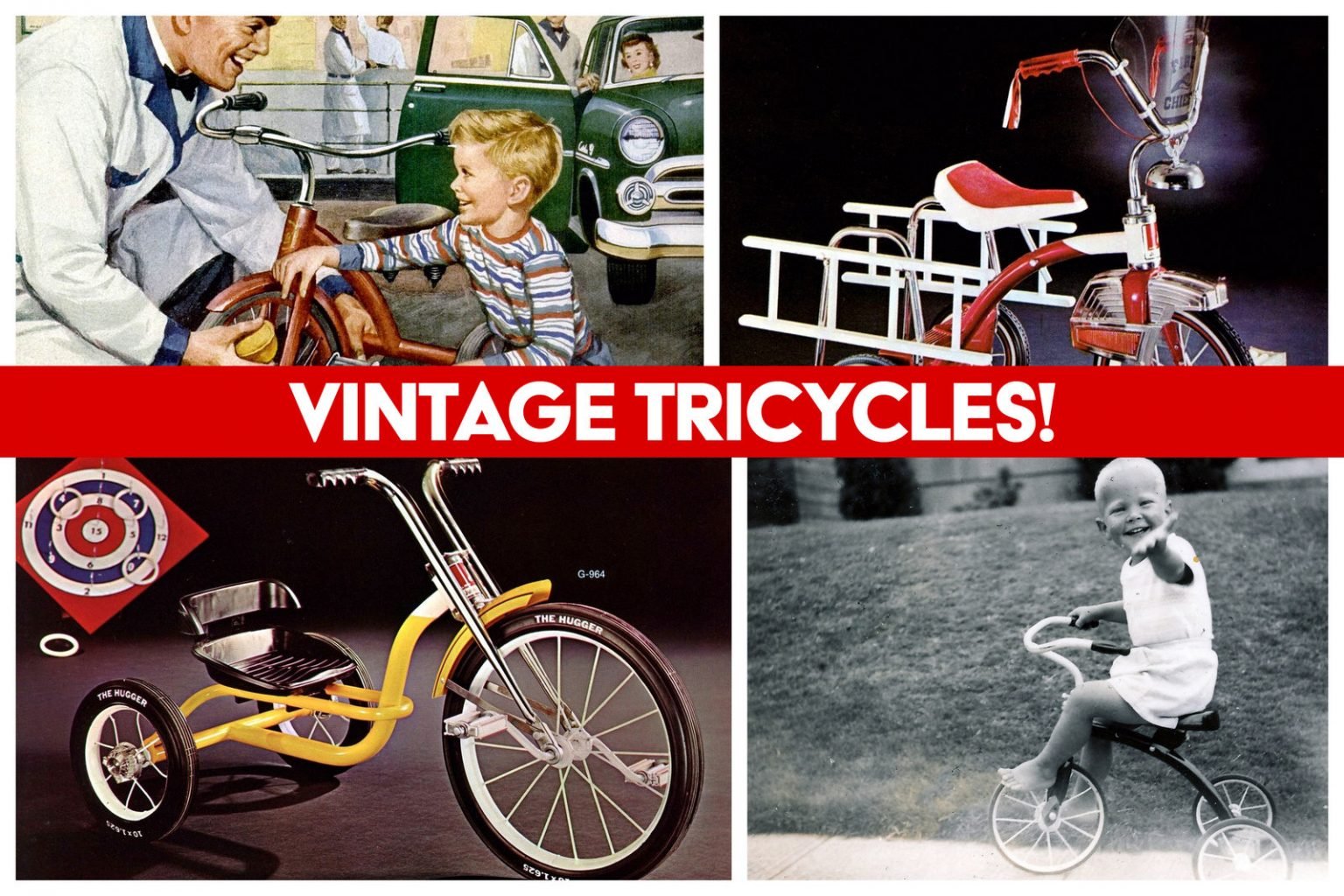 These 25 vintage tricycles were a pretty thrilling mode of transportation for generations of