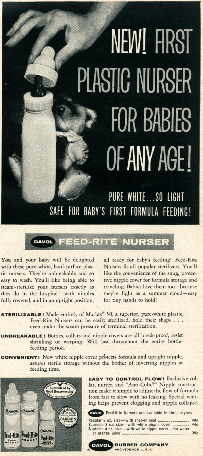 See the fascinating evolution of vintage baby bottles over 80+ years