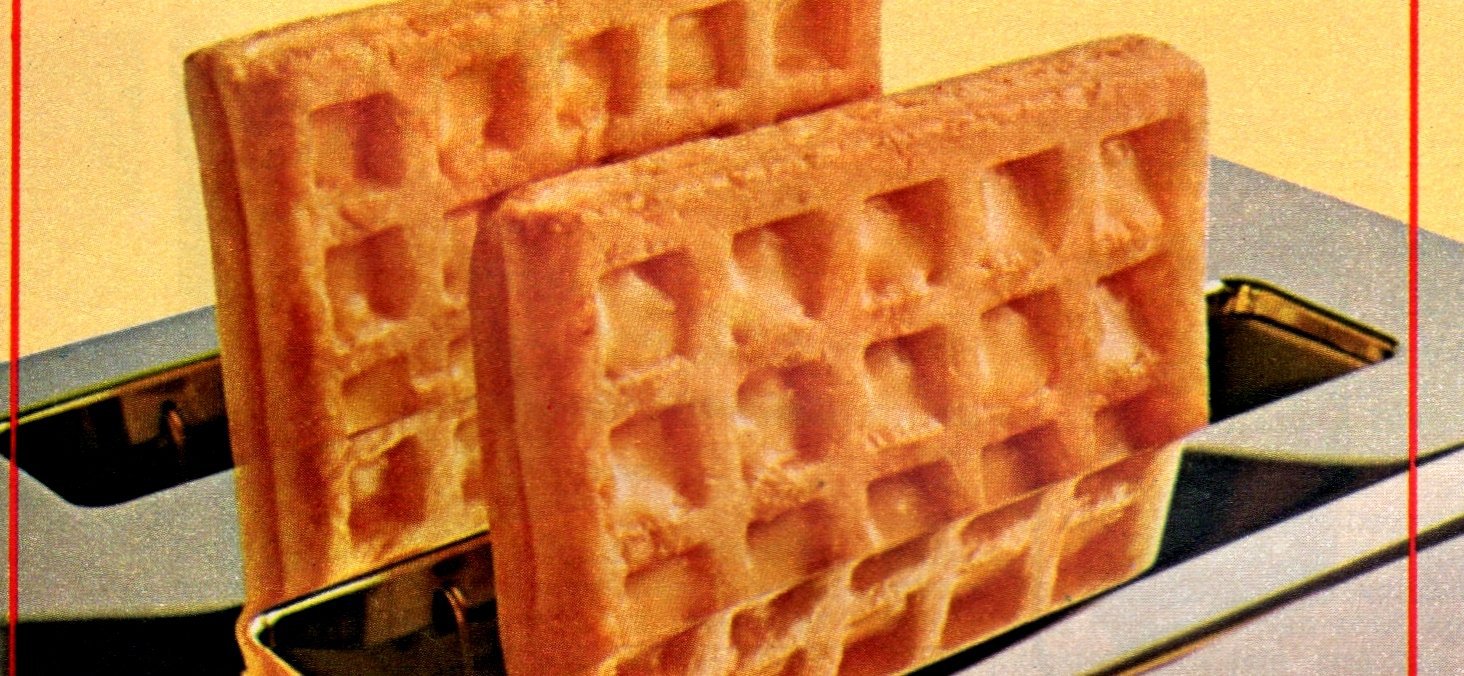 HotnButtery frozen waffles from Downyflake (1973) Click Americana