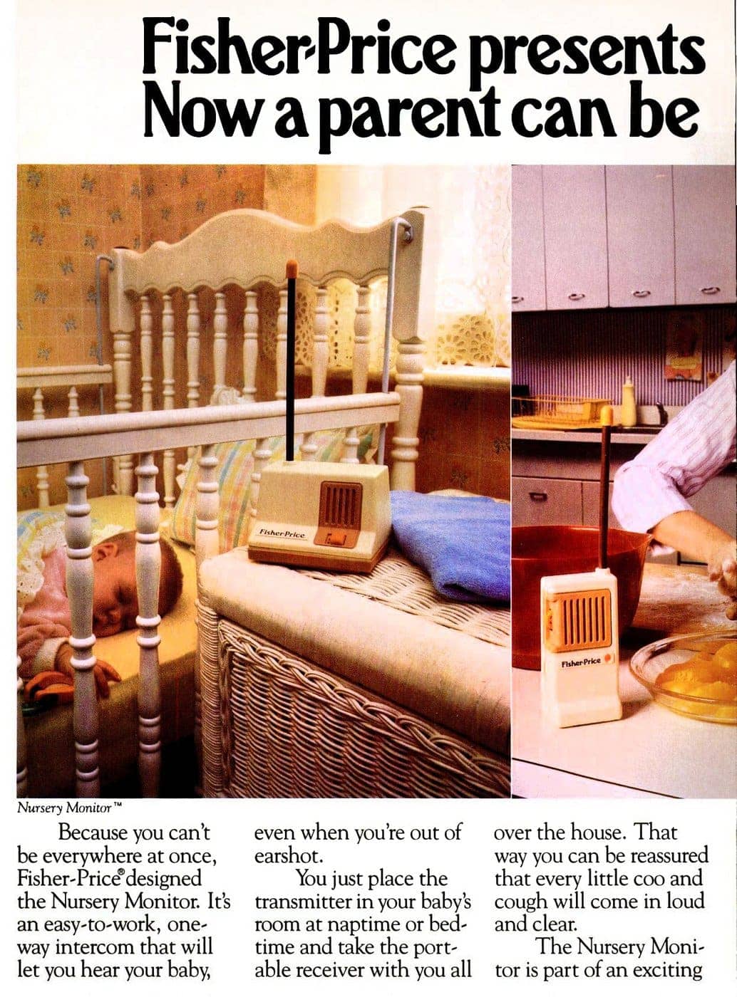 Fisher-Price vintage baby nursery monitors from 1986