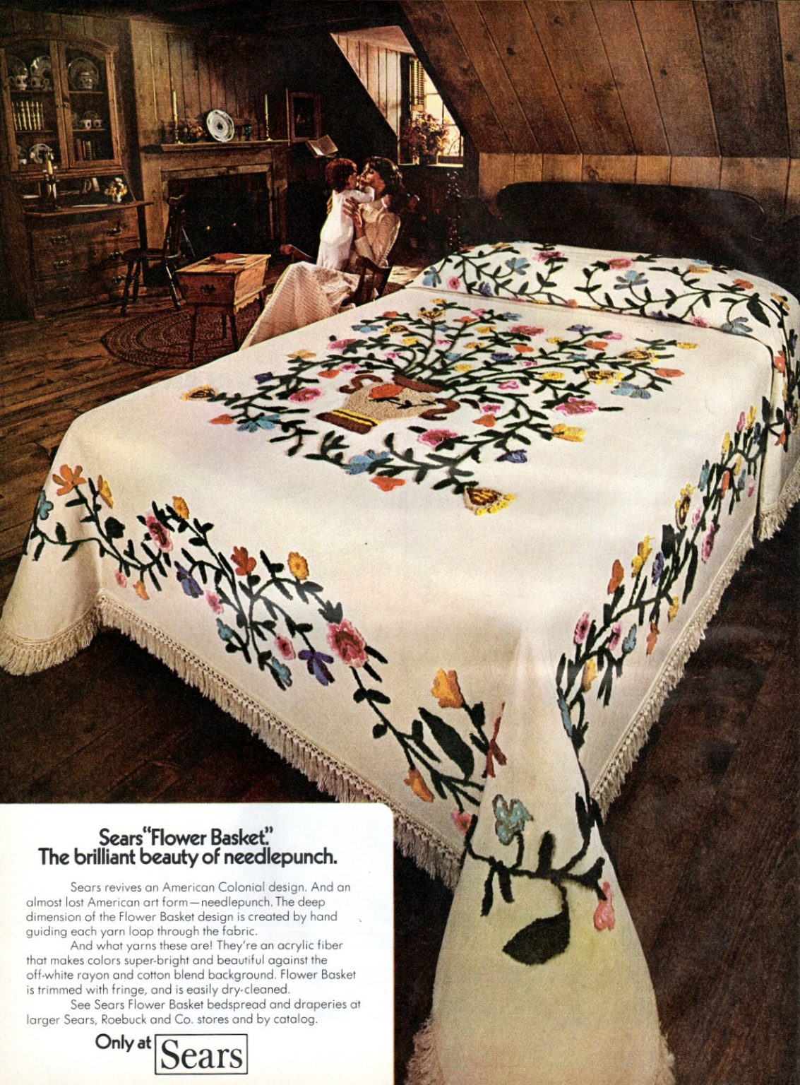 Vintage 1970s bedspreads Soft retro home decor you may remember