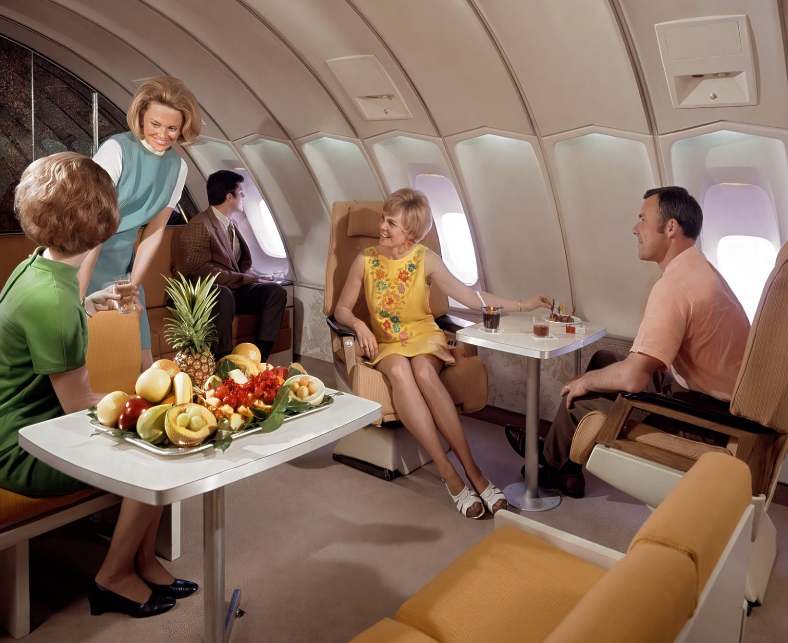 See what first class flights were like from the 1950s to the 1980s