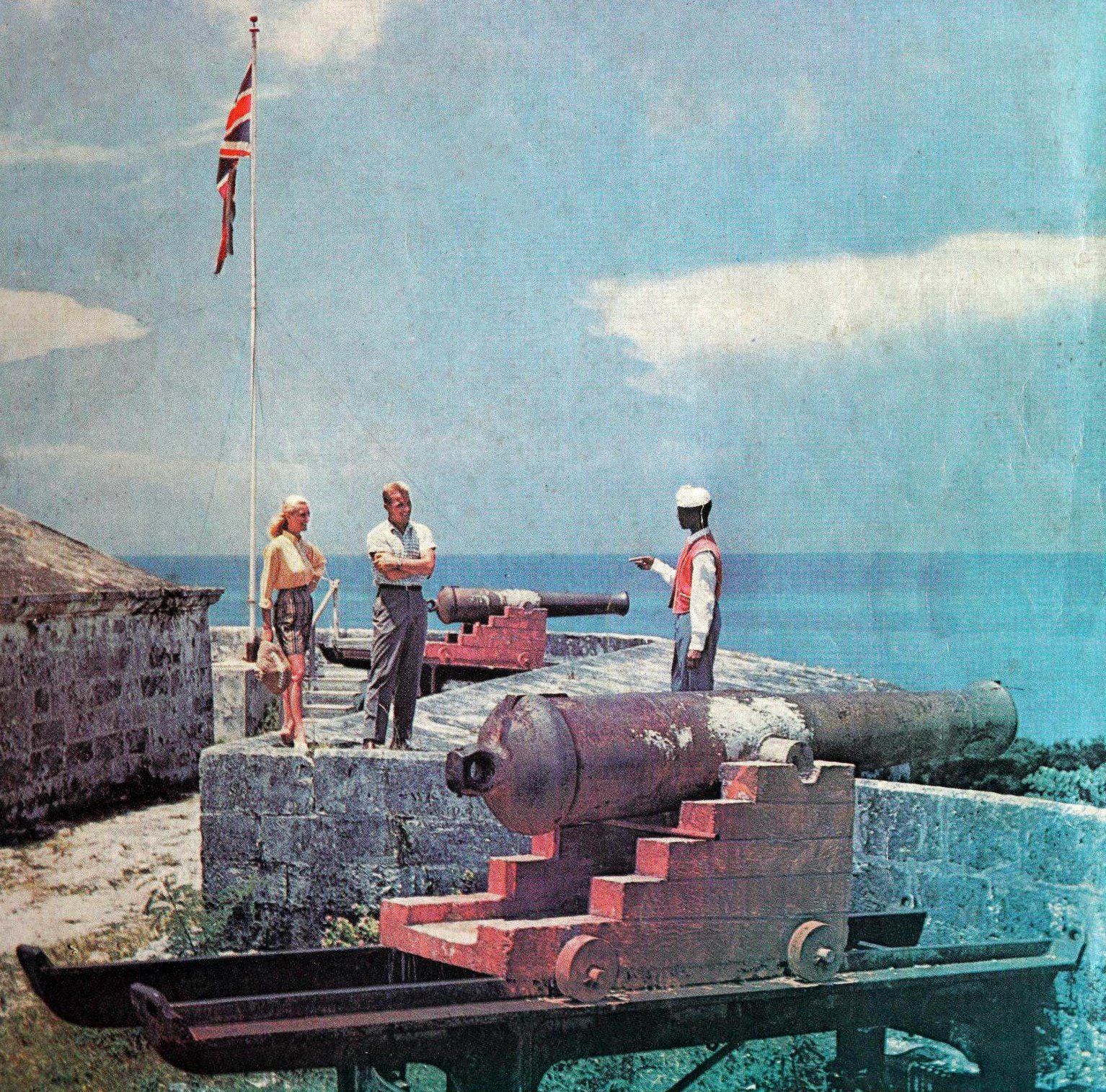 Fort Charlotte overlooking Nassau Harbor (1958) via ClickAmericana com