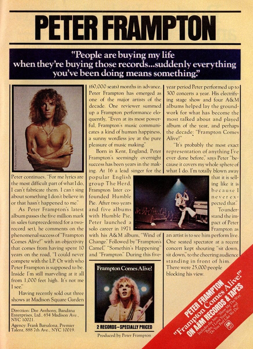 Peter Frampton tells how he finally found success with 'Frampton Comes