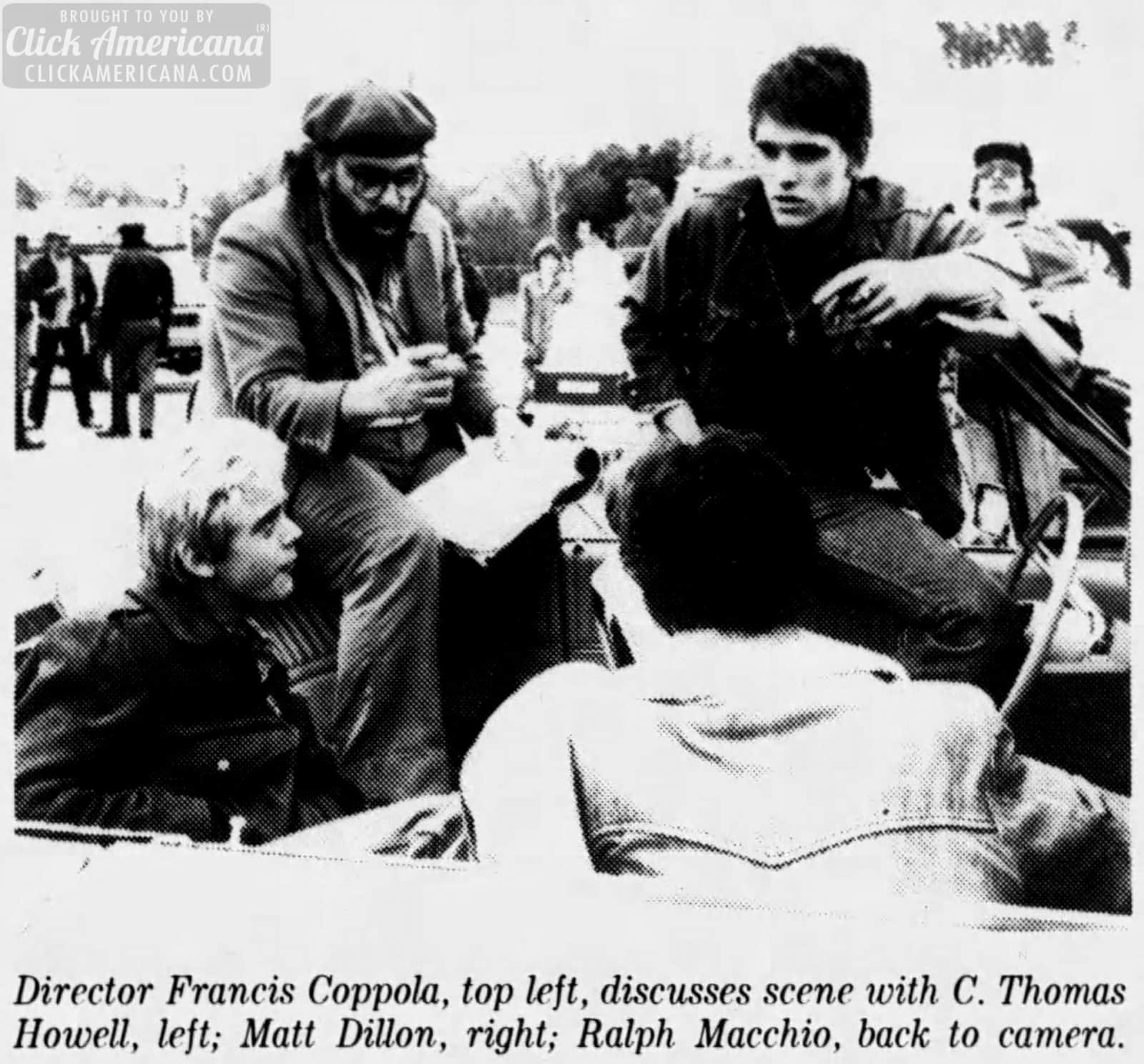 'The Outsiders' classic '80s epic movie: About the story & cast, plus see the trailer 4 Francis Ford Coppola filming The Outsiders movie