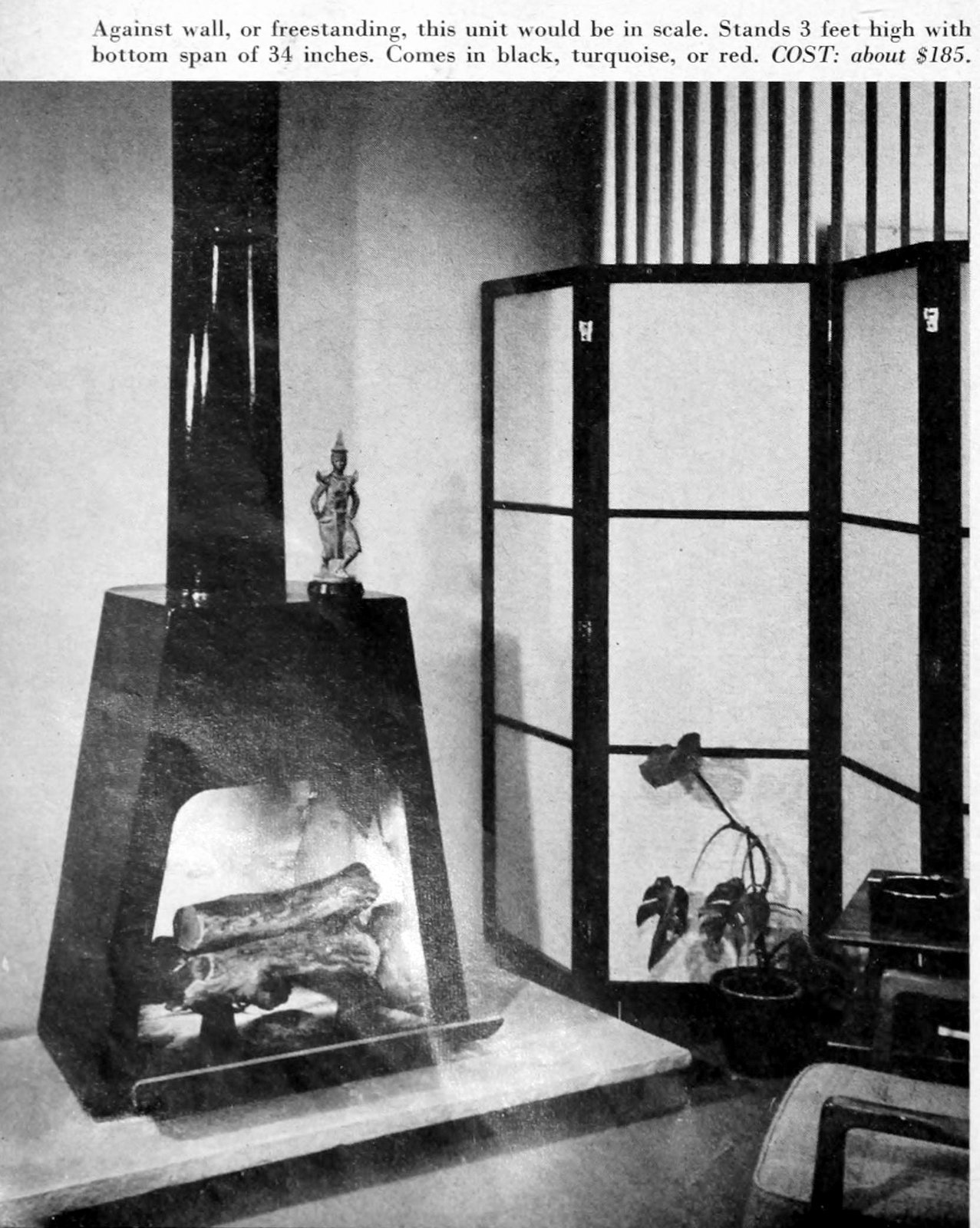 Stylish retro prefab fireplaces brought modern comfort to mid-century homes 30 Freestanding prefab metal fireplaces from 1957 vintage (2)