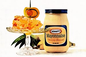 Frozen Caribbean salad Bananas, pineapple, rum, cream, lime and mayo (1972)