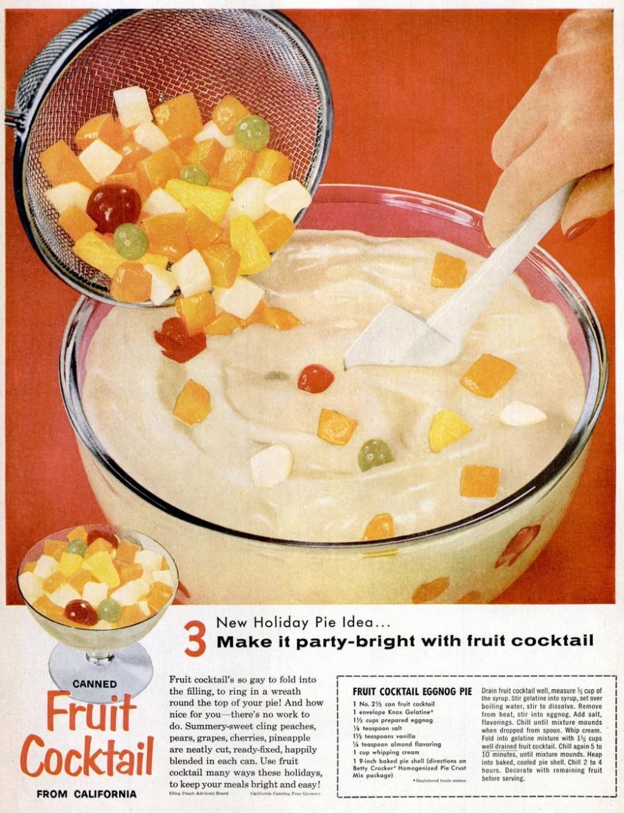 Fruit cocktail eggnog pie The oldfashioned recipe Click Americana