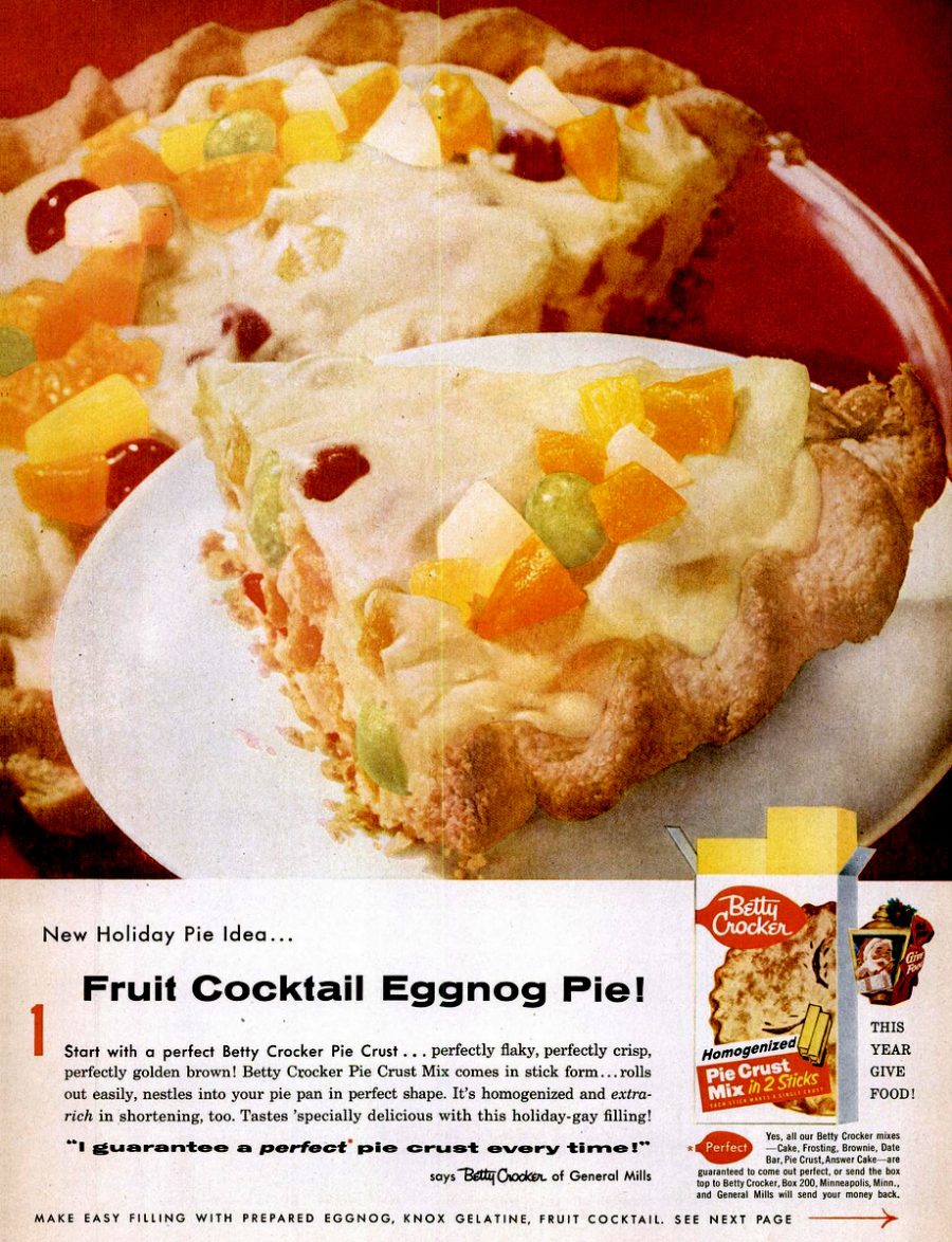 Fruit cocktail eggnog pie The oldfashioned recipe Click Americana