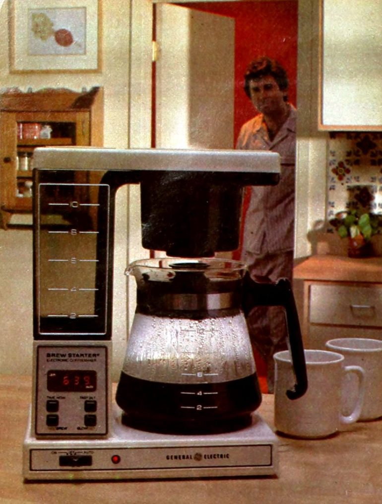 After vintage automatic coffeemakers like these were invented, mornings