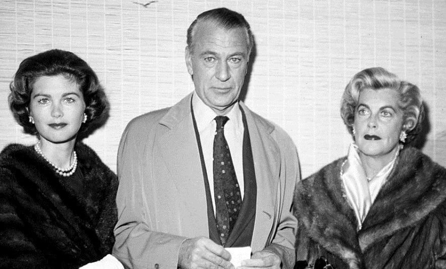 Gary Cooper with his wife and daughter in the 1950s